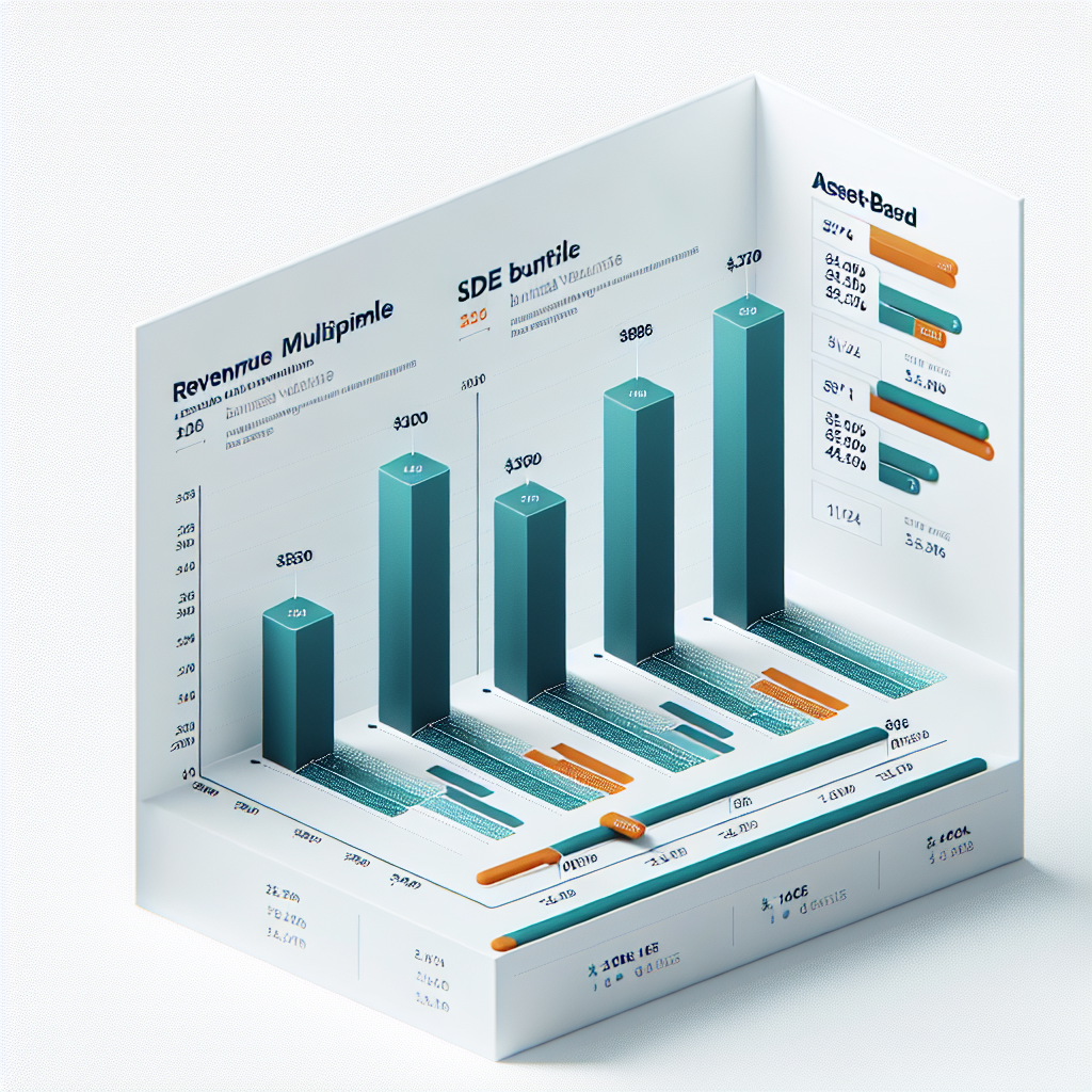 Valuation method comparison chart showing SDE calculation components