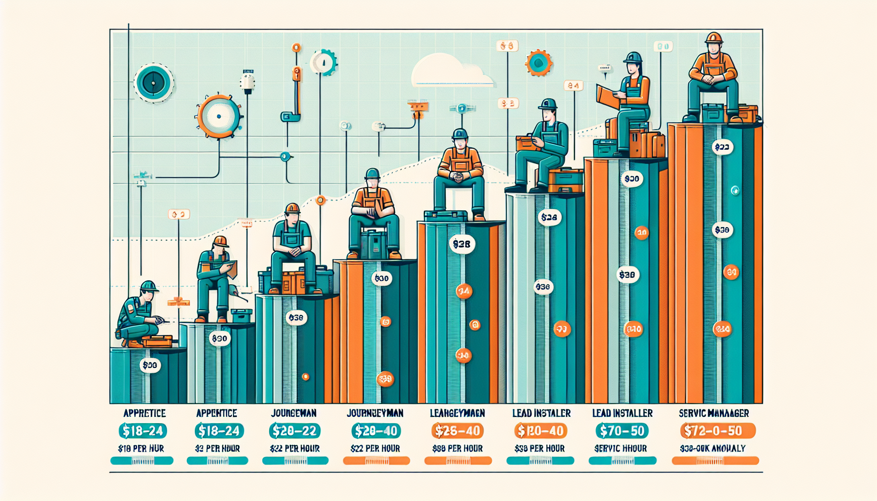 2026 HVAC technician compensation ranges by role